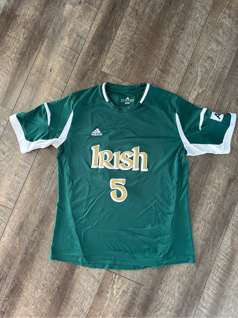 Notre Dame Women's Soccer Jersey Player Issue # 5 Sz L adidas